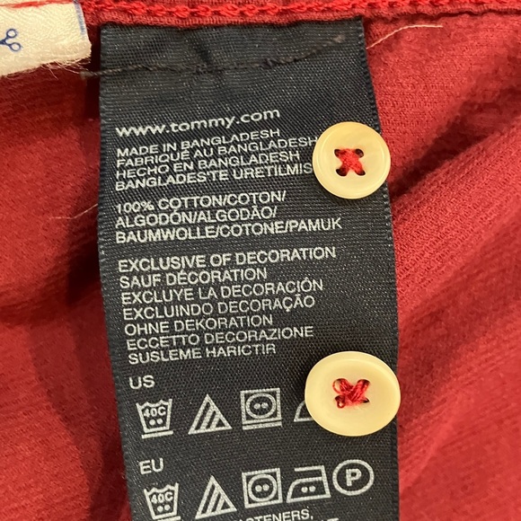 Tommy Hilfiger men’s size XS burgundy red Corduroy Shirt - Picture 6 of 15